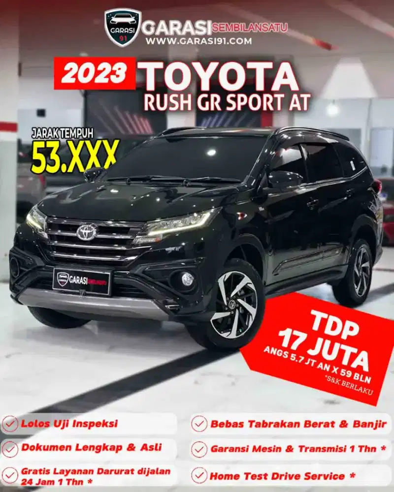 ‼️TDP 17 JT‼️TOYOTA RUSH GR SPORT AT 2023