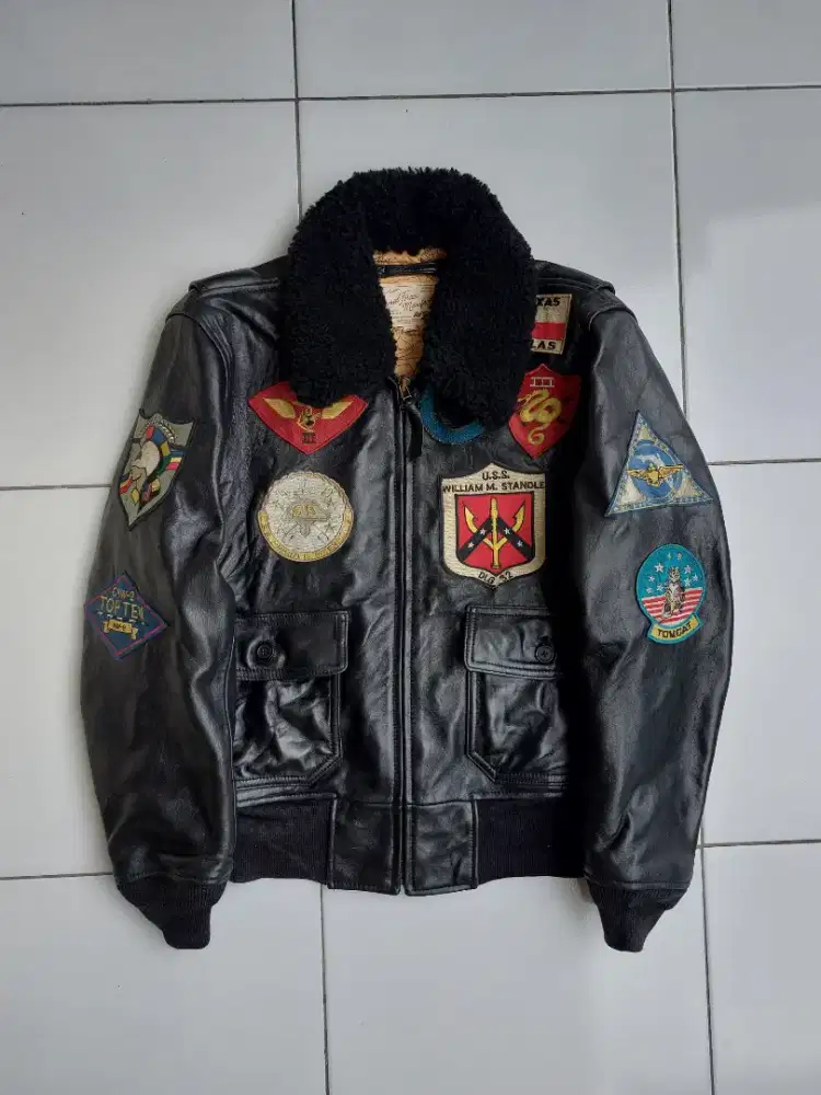 AVIREX TOPGUN G1 LEATHER JACKET JAKET KULIT VINTAGE ARMY MILITARY