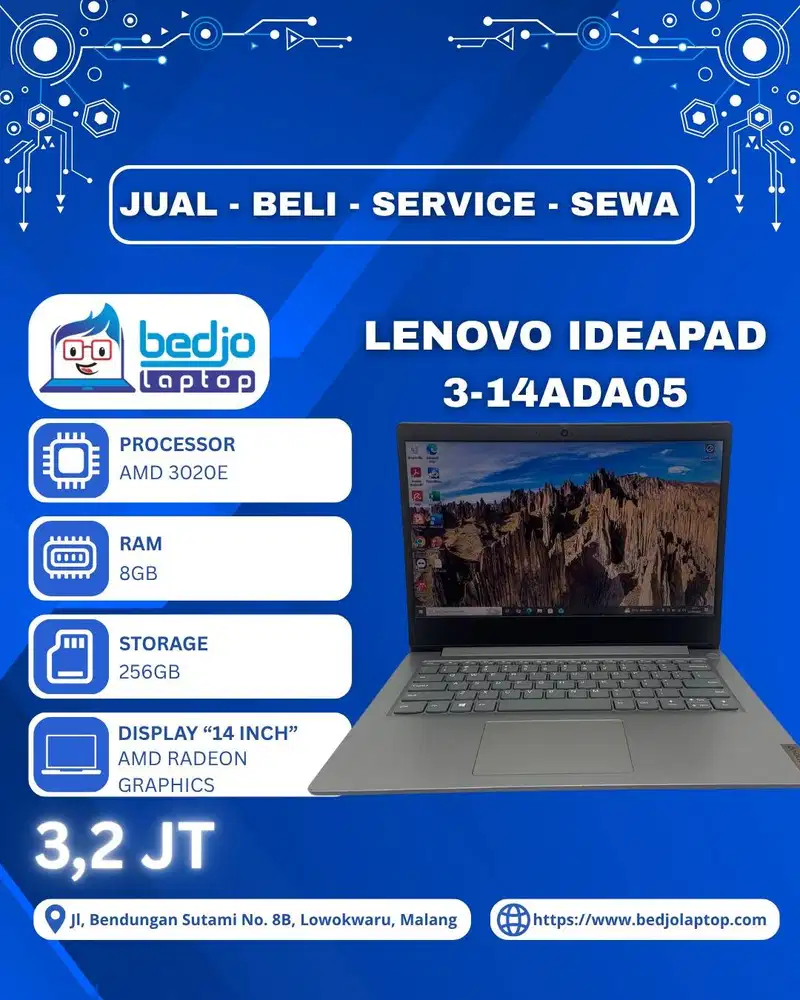 Lenovo IdeaPad AMD 8GB buat Aktivitas Harian, Lenovo IdeaPad 3-14ADA05