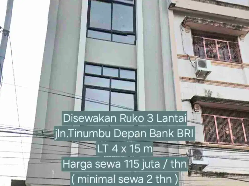 Disewakan Ruko 3 lantai Jl. Tinumbu Makassar