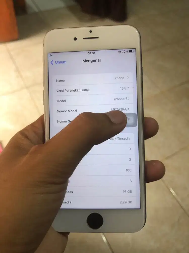 Ip 6s 16gb bisa WA