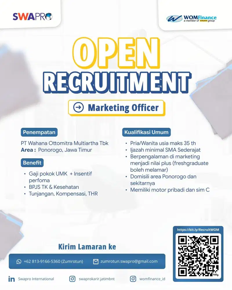 Info Lowongan Kerja Area Ponorogo