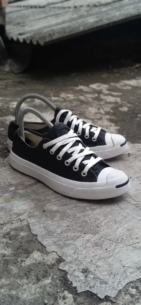 Sepatu Converse All Star ox Jack Purcell Black White (Canvas) size 38