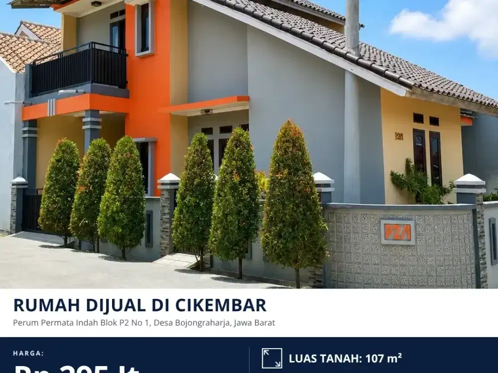 Dijual Rumah di Perum Permata Indah Blok P2 No 1, Cikembar, Sukabumi, Jawa Barat