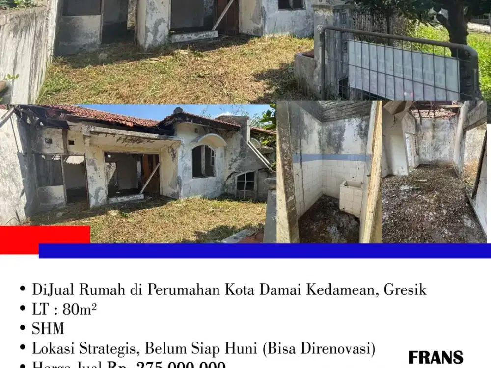 DiJual Rumah di Perumahan Kota Damai Kedamean, di Kab Gresik