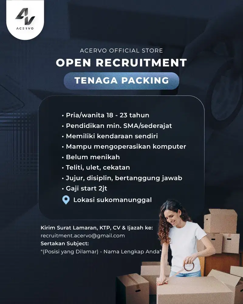 Acervo Packing 18-23 Tahun Pria / Wanita