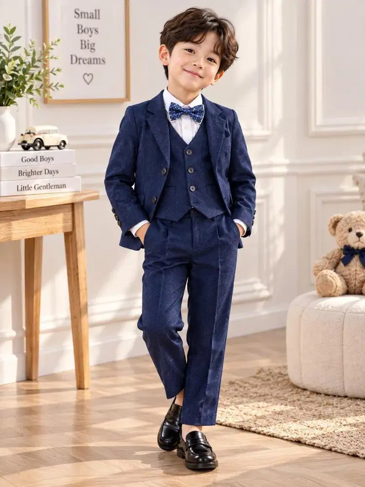 Baju Setelan jas vest anak laki laki dan dasi kupu kupu