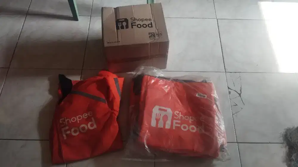 Paket Perlengkapan Atribut Shopee Driver (Jaket, Tas dan Helm)