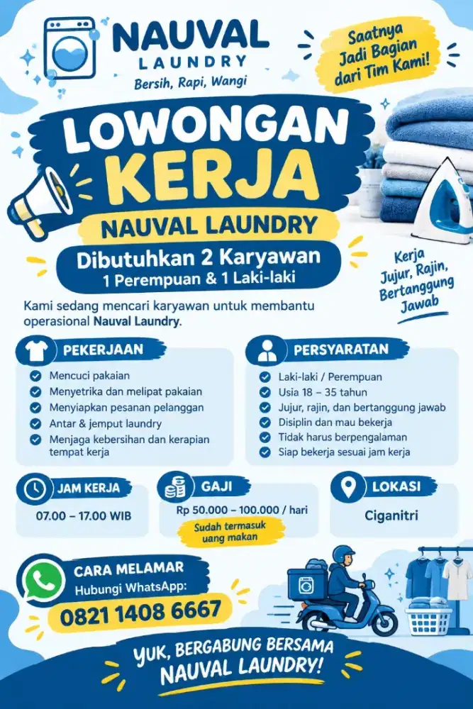 LOWONGAN LAUNDRY