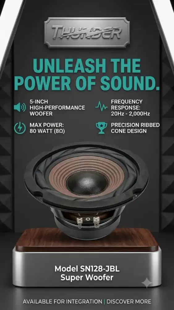 Speaker Woofer 5 inch Thunder (sepasang) 2 pcs