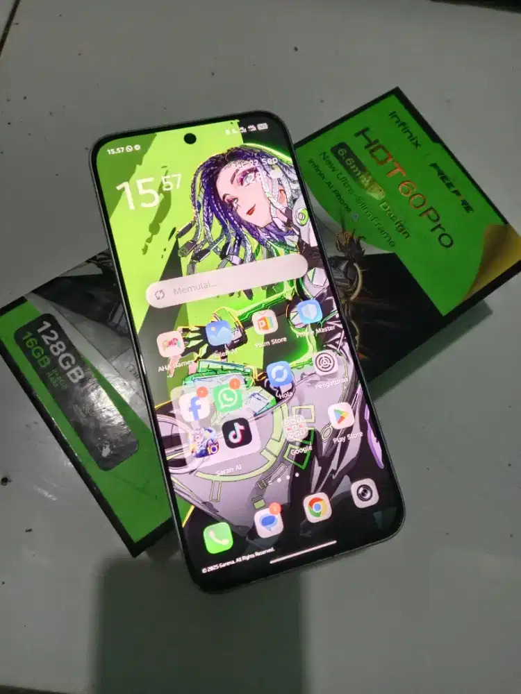 Infinix hot 60 Pro Nfc ram 8/128 fullset orian siap pakai amoled