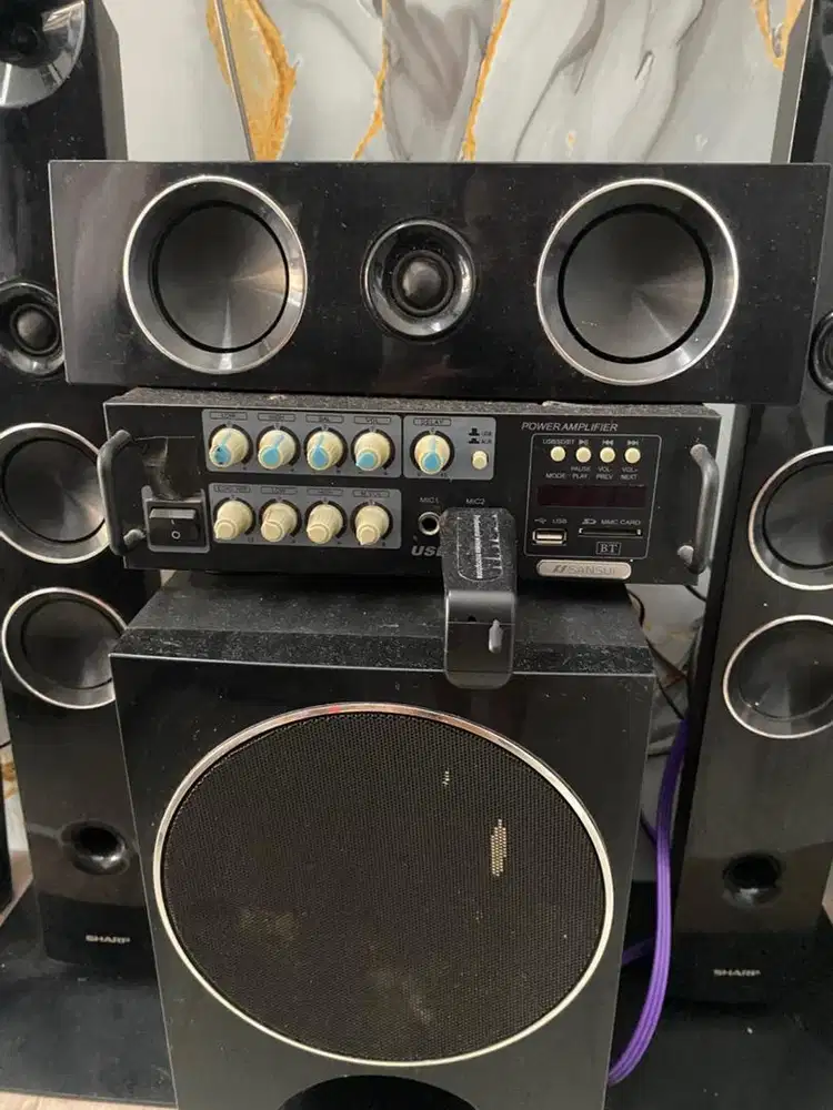 di jual mixer dan speaker home theater masih bagus