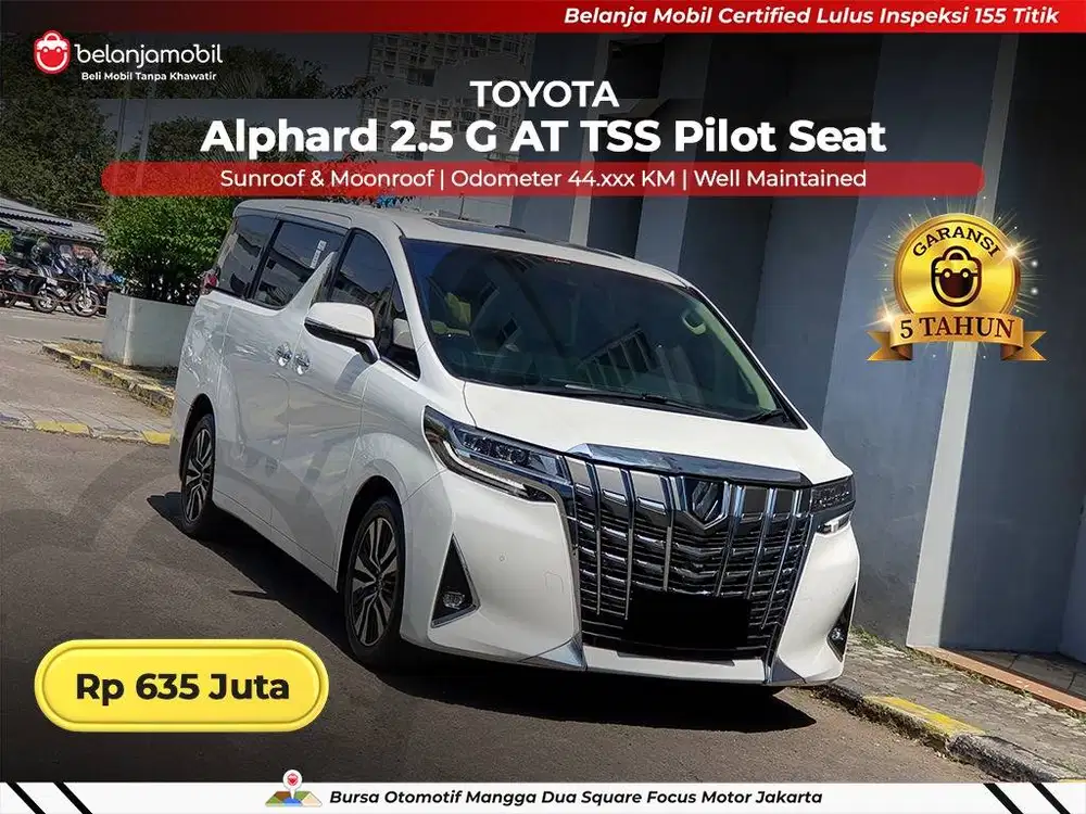 [ GARANSI 5THN ] Toyota Alphard 2,5 G ATPM TSS AT 2020/2021/2022