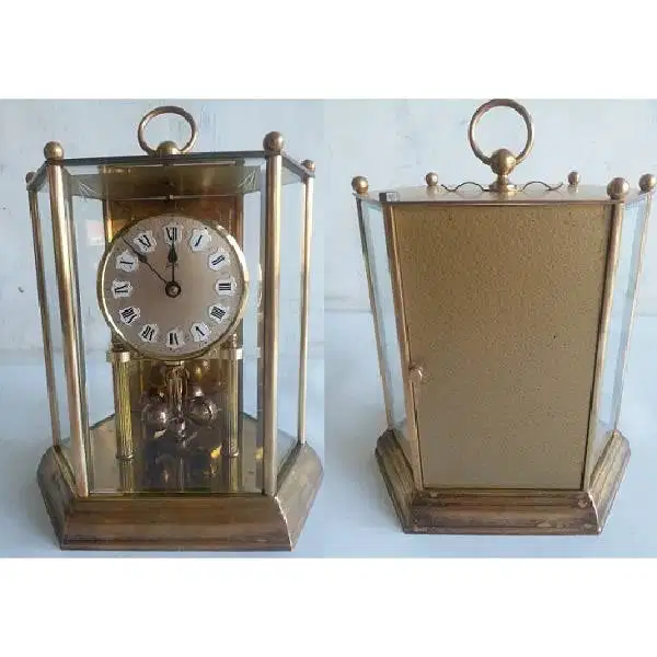 Jam antik Art Deco KOMA Crystal Tube Clock era 1900 made in Germany