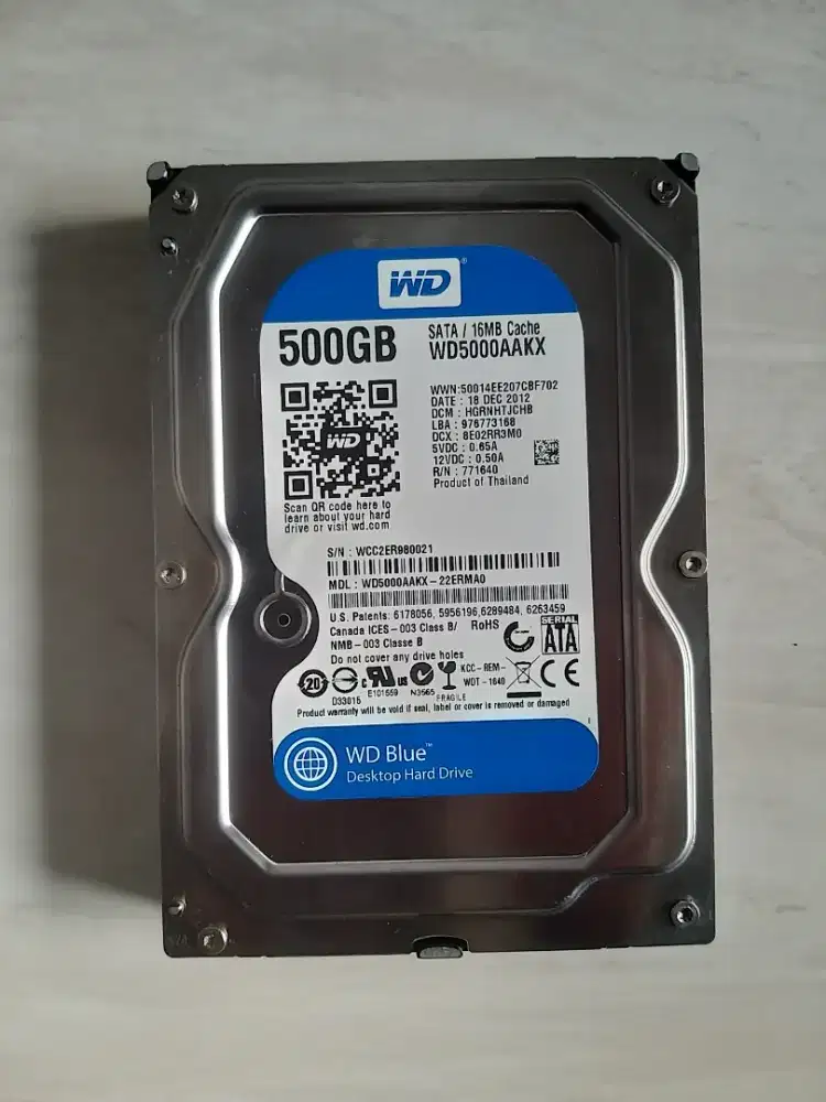 Hardisk pc 500 gb wd blue