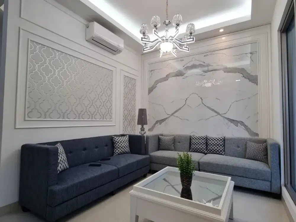 Disewakan Rumah Golf Island Cluster Harmony, Type Olive, 6x15m, 3KT, 2 Lantai, Furnished