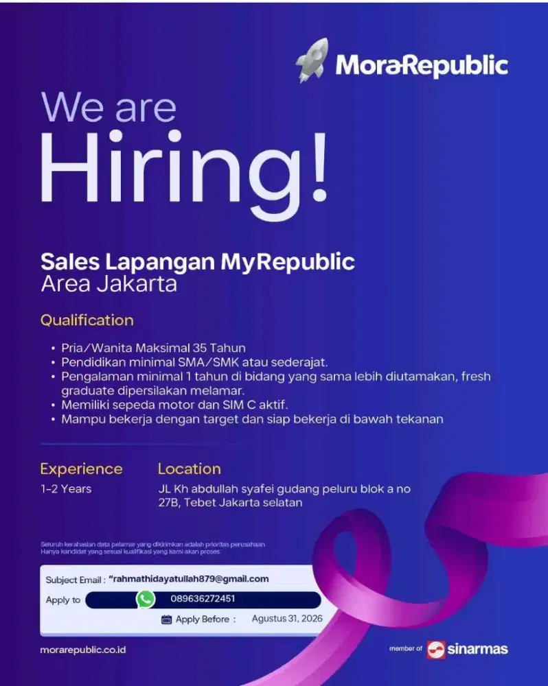 Lowongan Sales Wifi