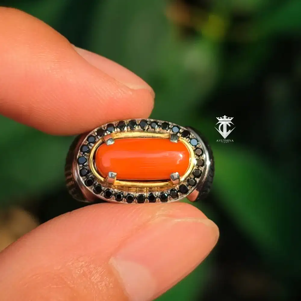 Batu Mulia Natural Red Coral Marjan Asli 3.60 Ct NTE SKY Lab Memo