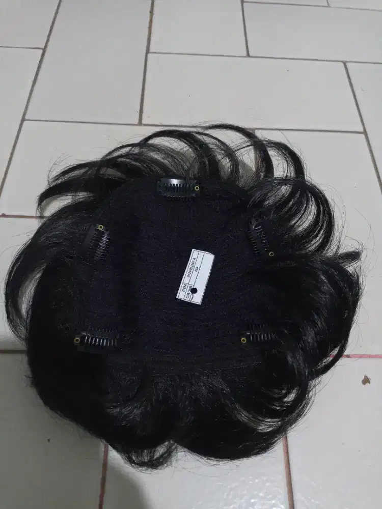 TOPPER WIG PONI DEPAN KANAN KIRI BELAH TENGAH TAMBALAN RAMBUT