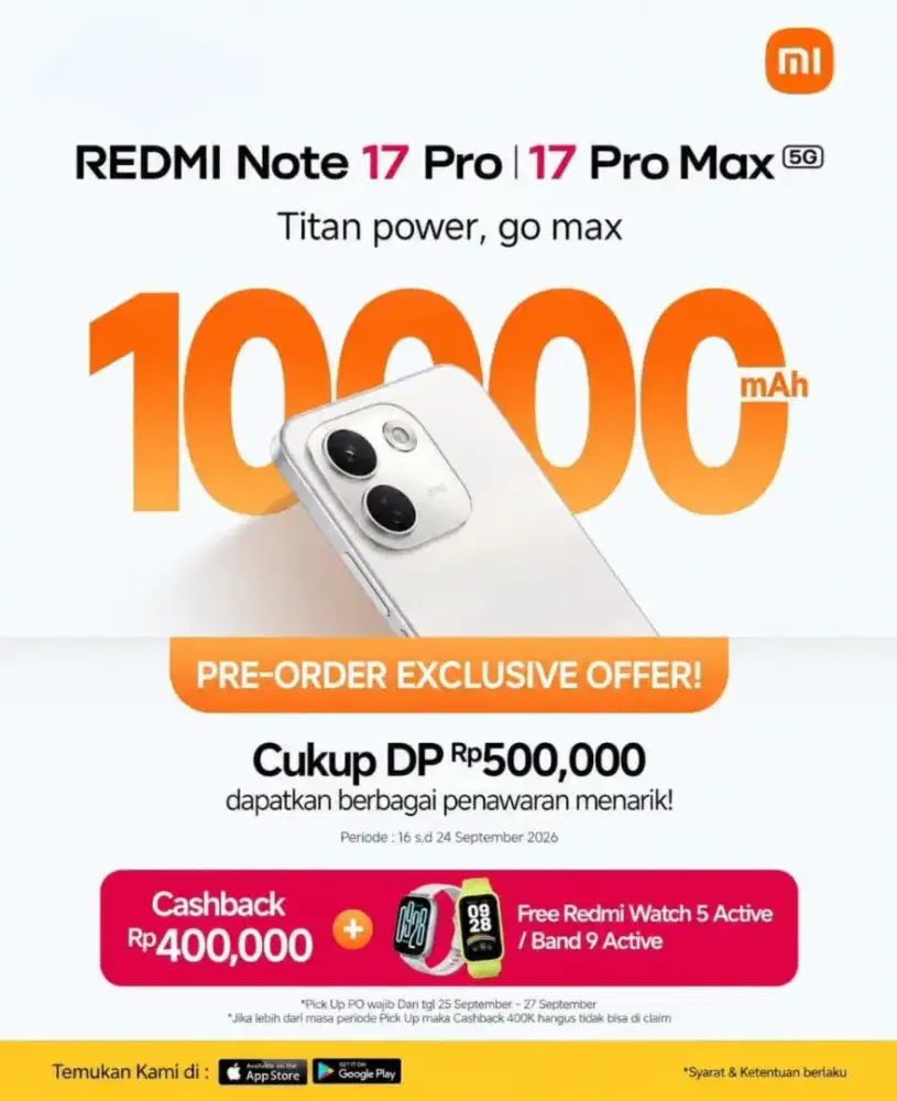 PRE ORDER REDMI NOTE 17 PRO SERIES