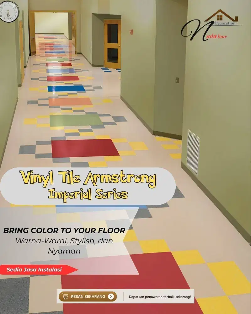 lantai vinyl tile armstrong warna warni harga perbox