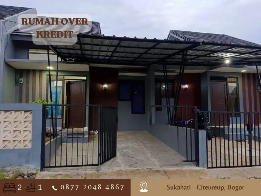 Rumah Over Kredit dekat Tol 73JT di Sukahati Citeureup Bogor