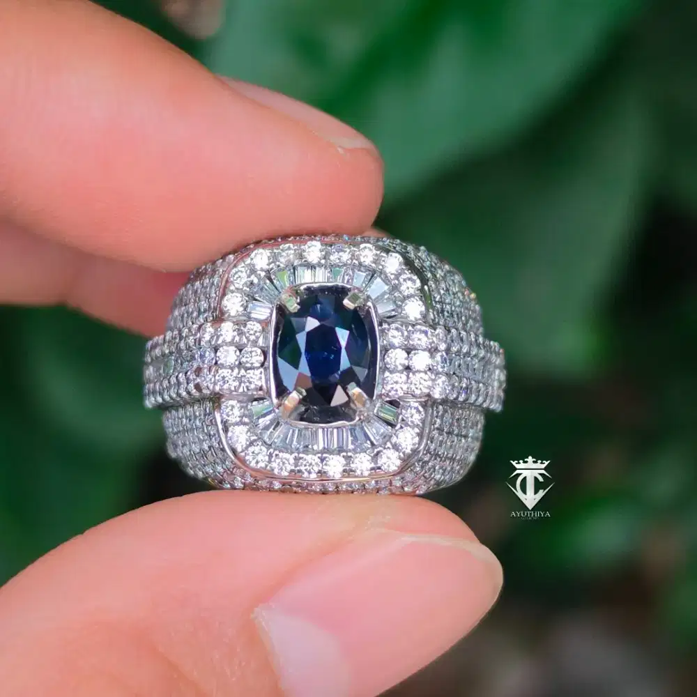 Batu Permata Natural Blue Sapphire Madagascar No Heat 1.07 Ct CGL Memo
