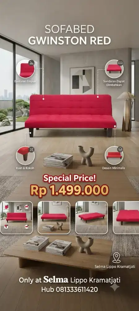 Sofabed Gwinston Red
