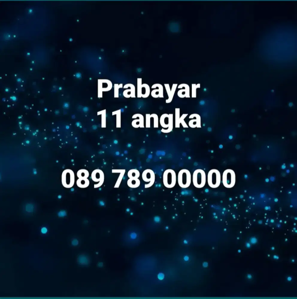 Perdana indosat rapi 11 angka prabayar