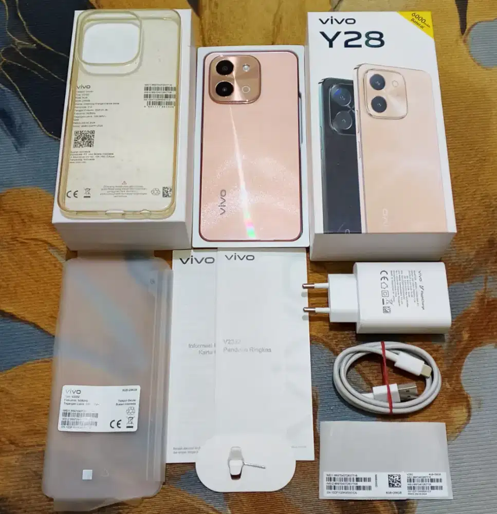 VIVO Y28 8GB+256GB Orange MULUS Fullset Ori segelan NO MINUS Siap Pake