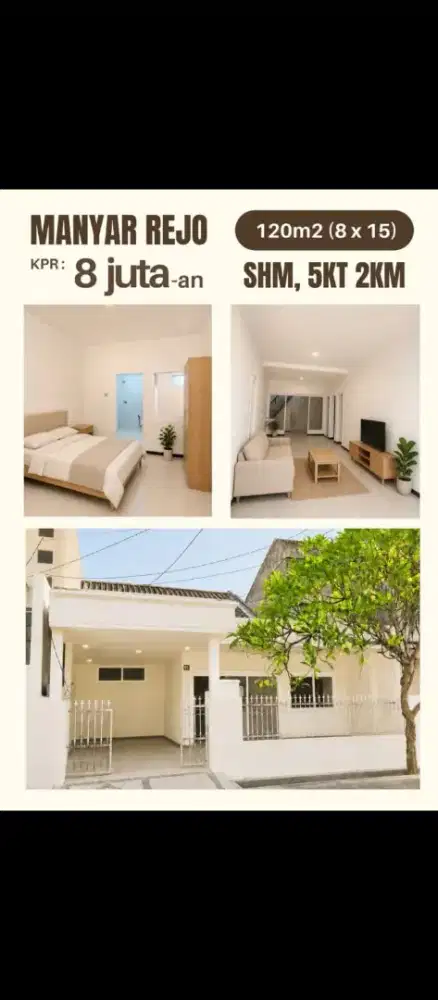 Dijual Rumah Manyar Rejo