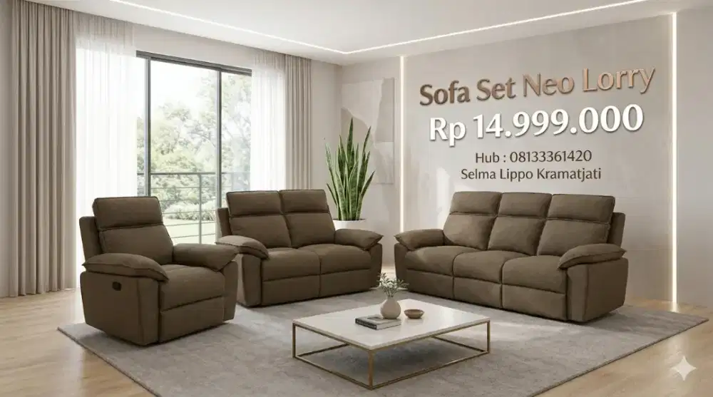 Sof Set Recliner Neo Lorry Brown