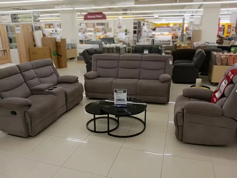 JUAL MURAH SOFA SET RECLINER MEWAH