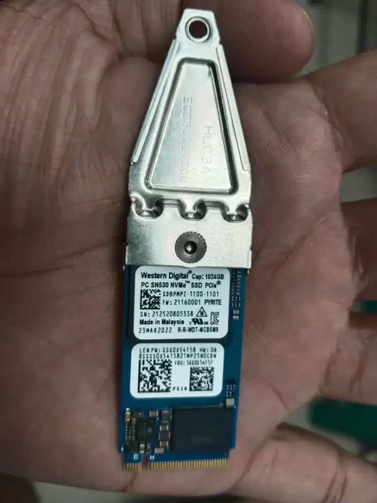 Dijual SSD 1TB/1000GB NVME Merk Western digital PCSN530 NVME PCle 100%