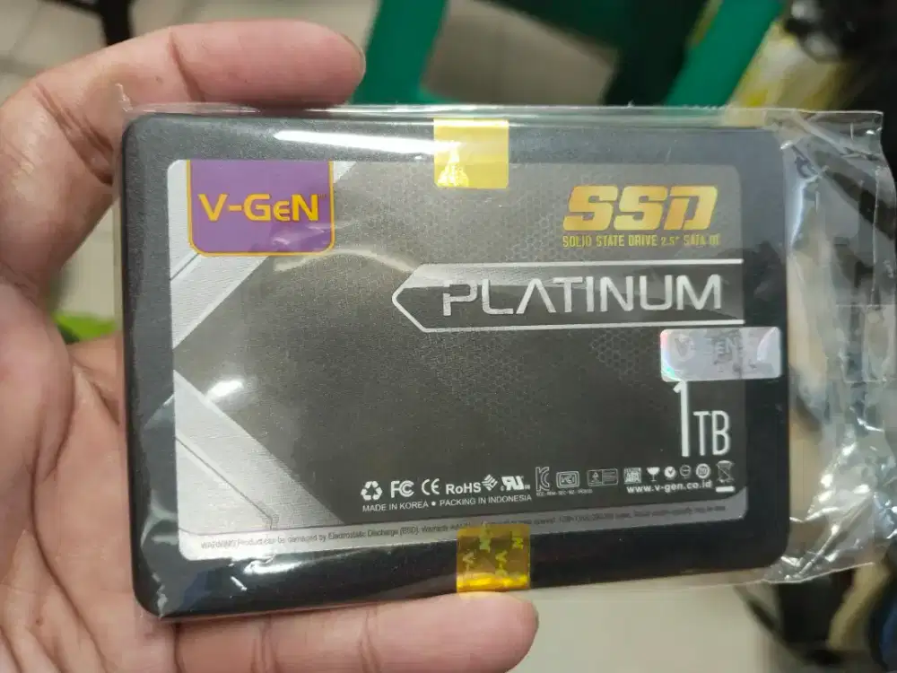 Dijual SSD sata Paltinum 1TB/1000GB Merk V-GEN sentinel 100% 100%