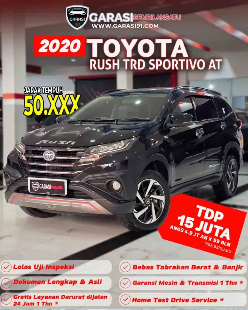 ‼️TDP 15 JT‼️TOYOTA RUSH TRD SPORTIVO AT 2020 LOW KM