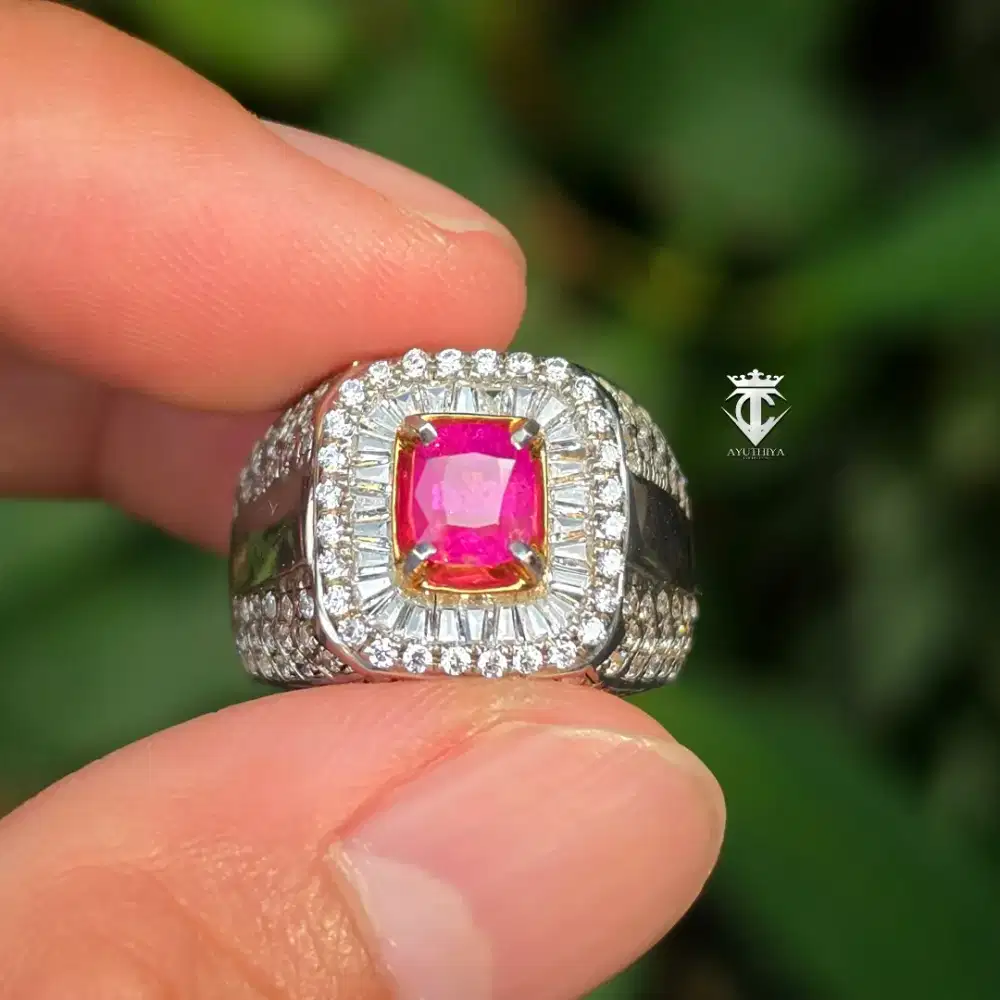 Batu Permata Natural Ruby SriLanka No Heat 1.24 Ct LogIn Certified