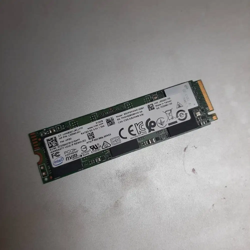 NVME SSD Intel 660p 512GB NVMe M.2 2280 SSDPEKNW512G8H Bekas