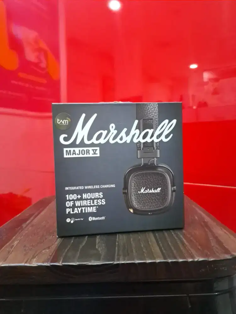 Headphone Wireless Marshall Major V Original Baterai 100+ Jam Mulus
