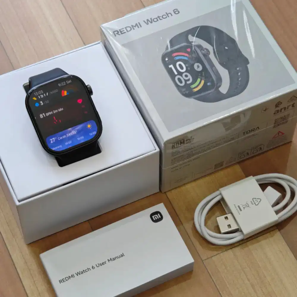 Smartwatch Xiaomi Redmi Watch 6 Fullset Mulus Like New