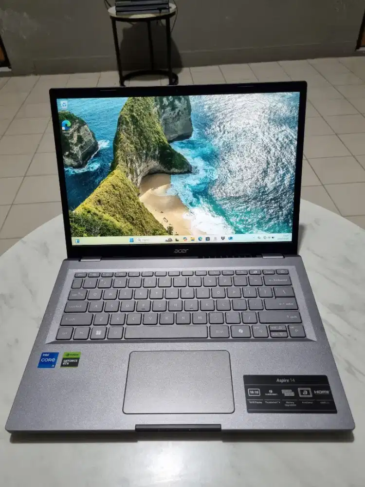 Laptop Acer A14 51GM Core i5 Rtx 2050 8GB 512GB Gen 13 Unit Charger