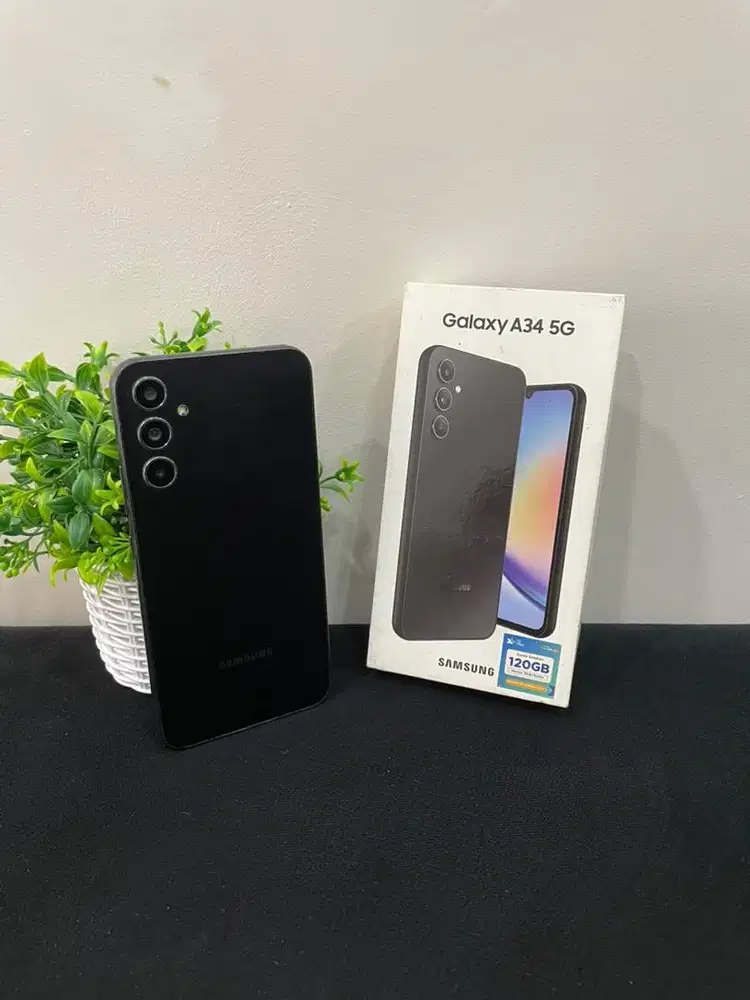 Samsung A34 4G 8/128 Black SEIN HP + Dus Ori Sinyal Permanent