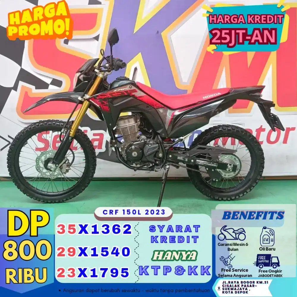 Proses 1hari dp 800rb bawa pulang crf 150L 2023