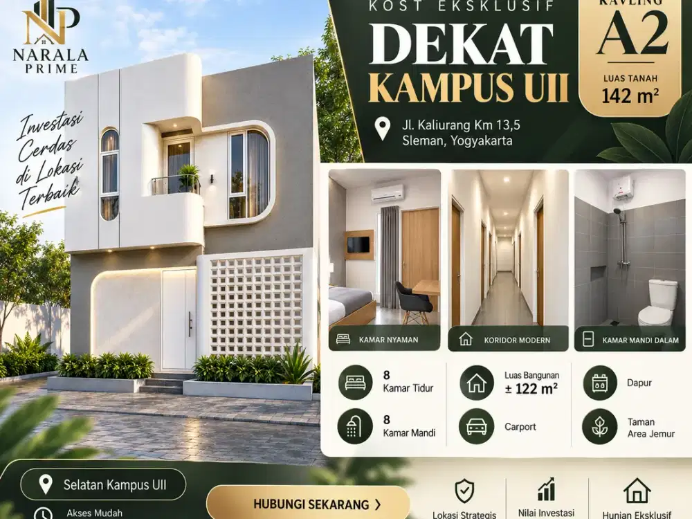 Kost Strategis di Jogja 2 Menit Dari Kampus Uii Jl Kaliurang