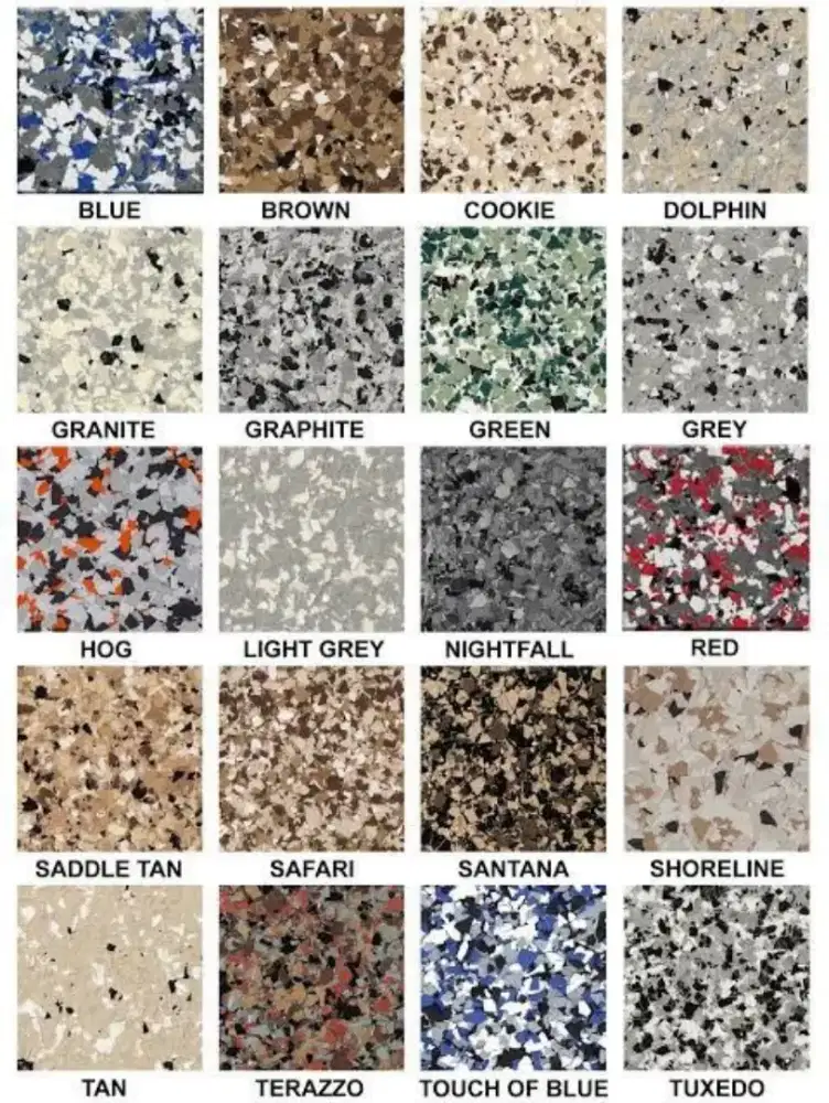 Epoxy Lantai Motif Flake