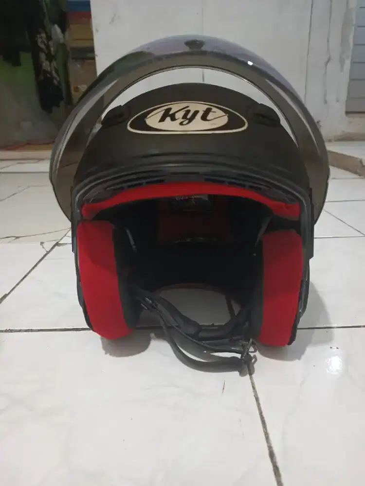 Helm Ori Kyt Uk.L bekas, sudah cat ulang Hitam Dof,visor baru citron