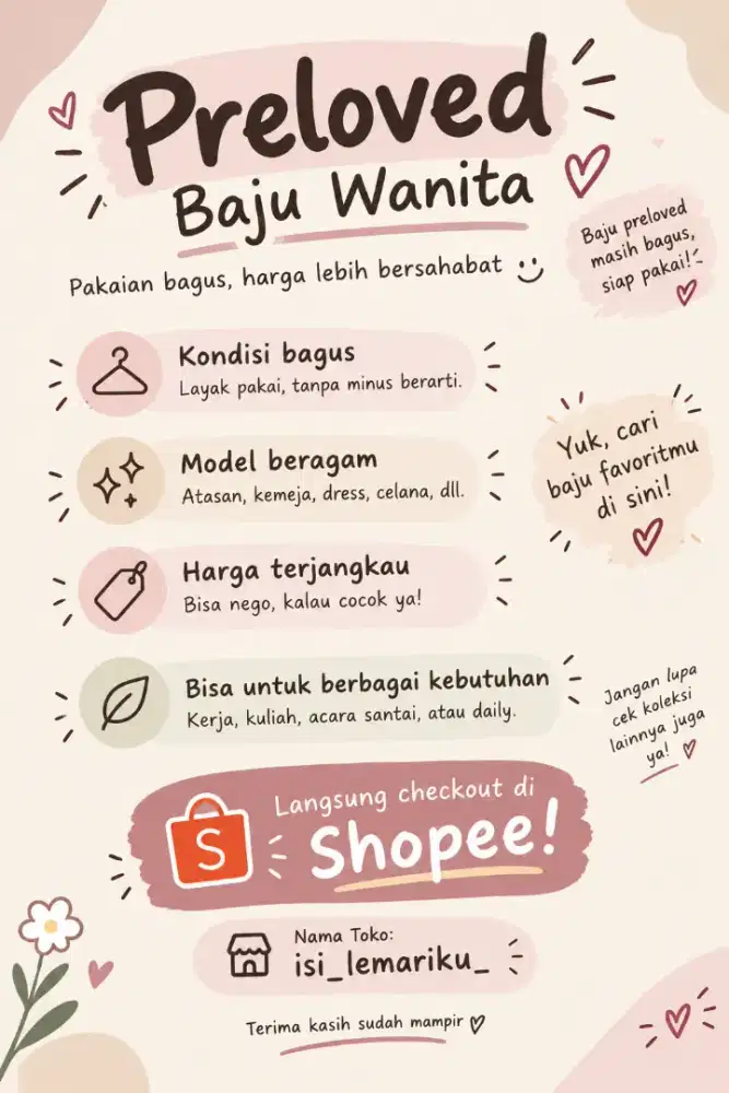 Preloved baju-baju