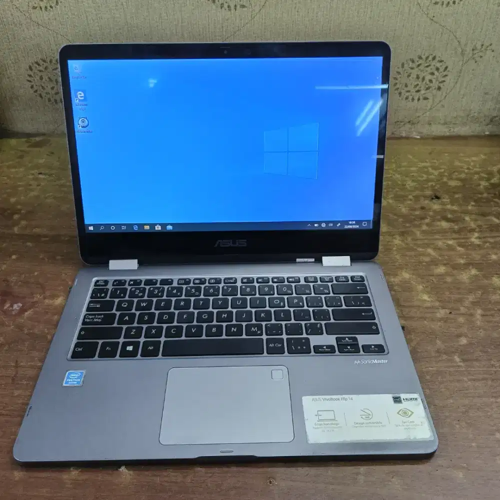 Laptop asus vivobook flip 14 second normal siap pakai