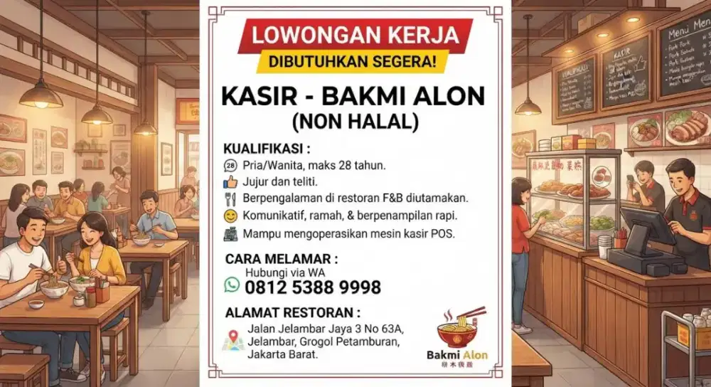 Lowongan kerja Kasir