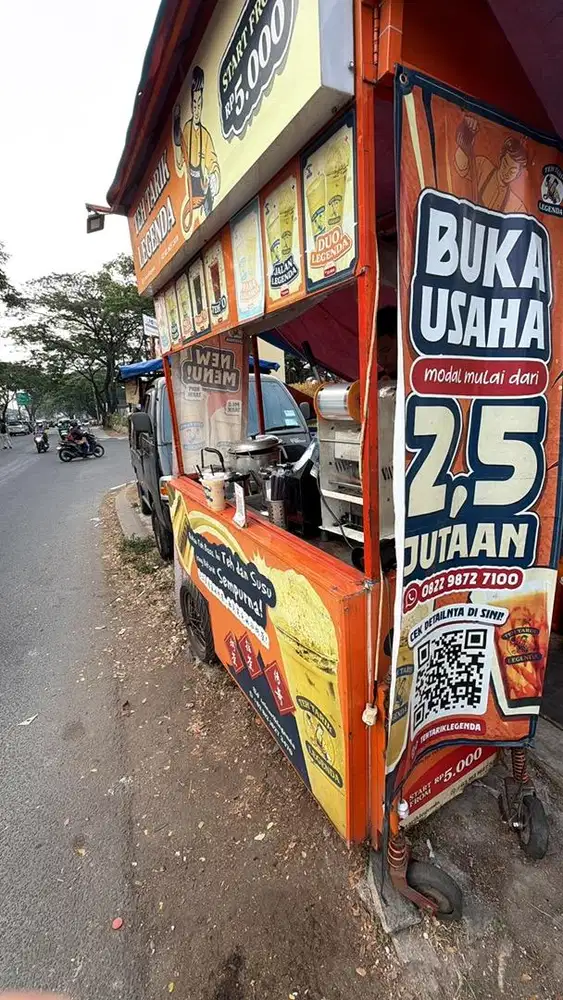 Jual Cepat Gerobak Minuman Teh Tarik Legenda